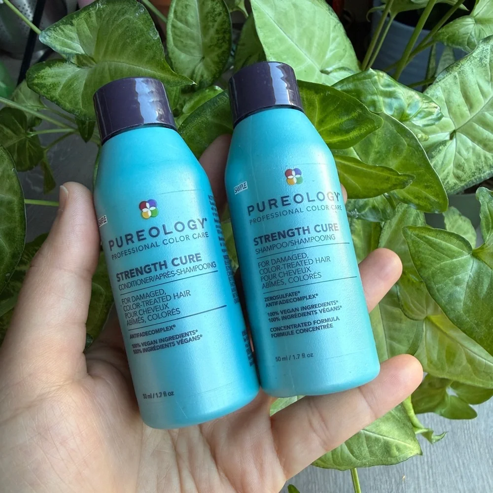 Pureology Strength Cure Shampoo for Damaged Hair – 2PCS Travel Size (50ML Each)